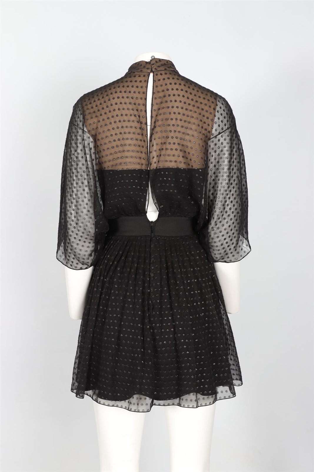 SAINT LAURENT MINI ABITO SETA NERO FR 38 UK 10