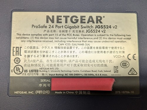 NETGEAR JGS524 ProSafe 24-Ports External Power over Ethernet (POE) Switch - Picture 8 of 8