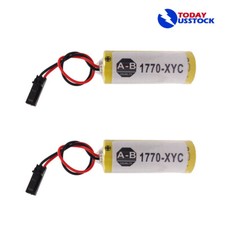 2Pcs 1770-XYC Battery 3V 1800mAh For Allen Bradley PLC 1770-XYC/A 1770-XYB US.