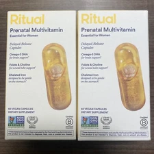 Ritual Prenatal Multivitamin - 60 Capsules/Box - DOUBLE PACK - 120 Total - NEW
