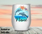 Dolphin Wine Tumbler Cup Stemless Personalised
