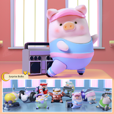 Toyzero+ LuLu the Piggy The Fitness Club Series Blind Box