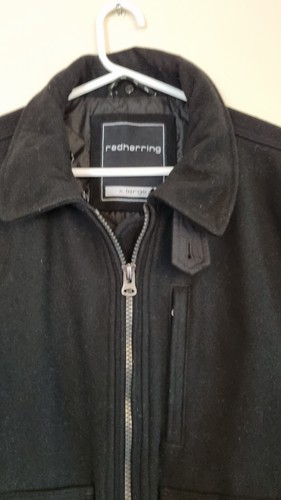 Mens Red Herring Black Bomber Jacket X Large - Picture 4 of 11