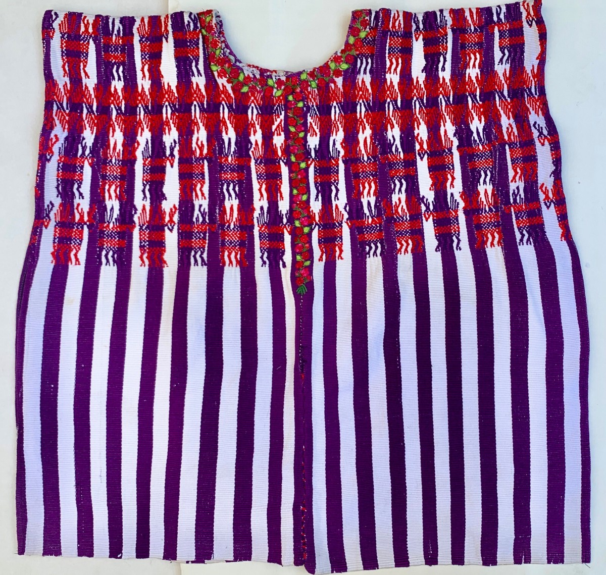 Guatemalan Huipil Blouse Embroidered Hand Woven- San Raymundo- 25