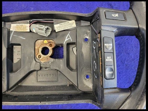1990-1993 Ford Mustang GT LX 5.0L Steering Wheel Black Leather Horn Cruise - Picture 5 of 12