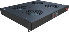 Rack Mount Fan 4 Fans Server Cooling System 1U 19" Rackmount Cabinet Panel Adjus