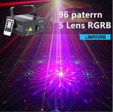 Remote 5 Lens Stage Laser Light RGB 96 Gobos Projector DJ KTV Show Event Party