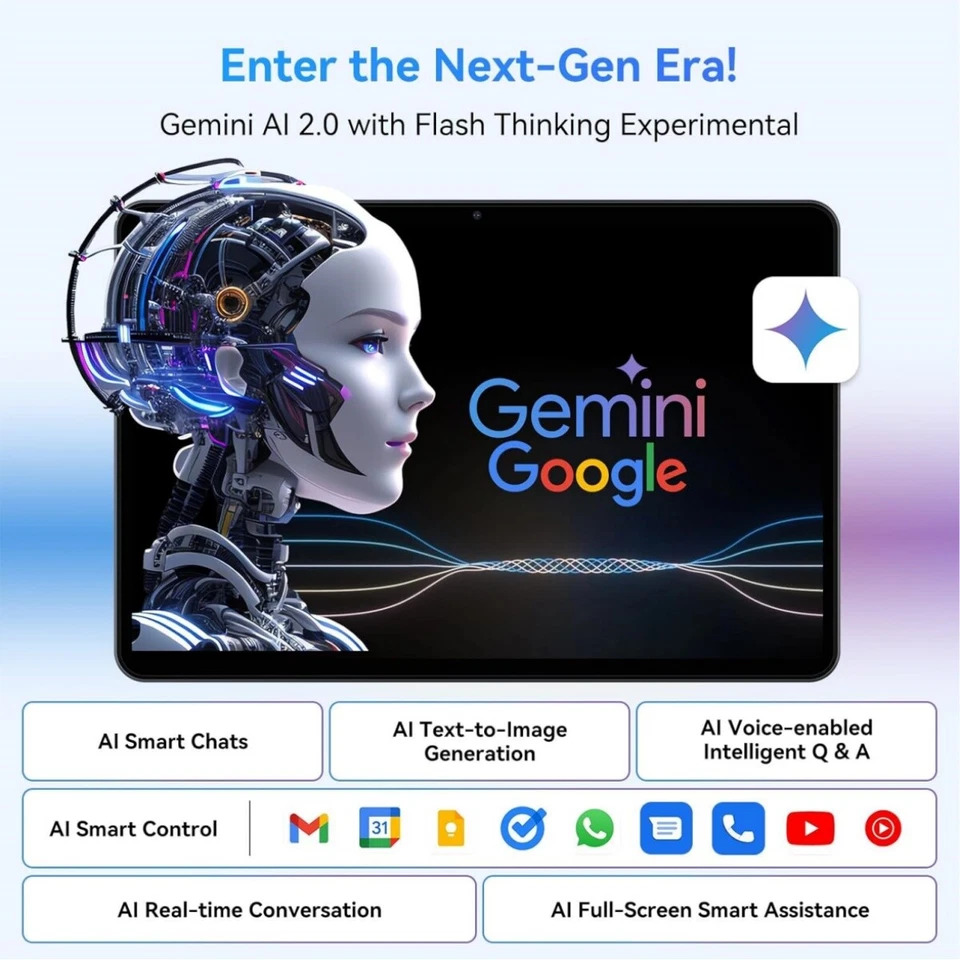 TABWEE T80 WiFi Tablet 10 Inch Android 15 12GB+64GB/2TB 6000mAh GEMINI AI GPS - Image 4 of 4