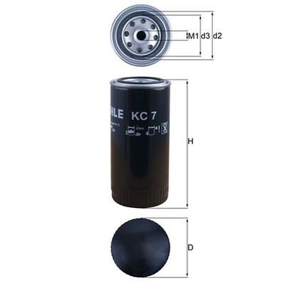 Mahle Kraftstofffilter KC7 passend für Leyland - DAF - Originalteil - Erstausrüster passende Qualität