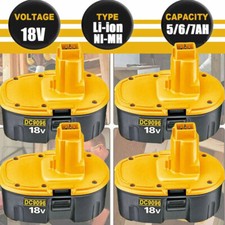 18V For Dewalt 18 VOLT DC9096 DC9098 7.0Ah Battery / Charger DC9099 Replacement