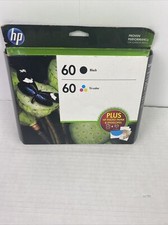Genuine HP 60 Combo-Pack Black  Tri-Color Ink Cartridges 11/2015 OEM Sealed