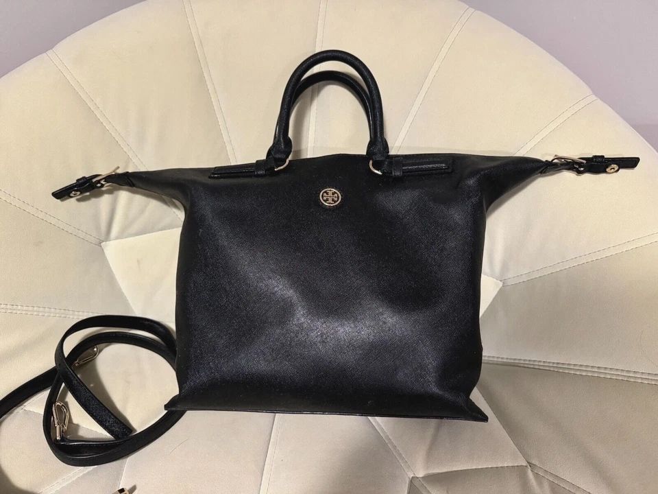 Tori Burch Robinson Small Two Way Slouchy Satchel Handbag (excellent condition) - Image 2 of 4