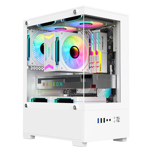 Transparent Desktop PC Case Computer Tower For M-ATX ITX Motherboard 240mm F _xi - Photo 7/14