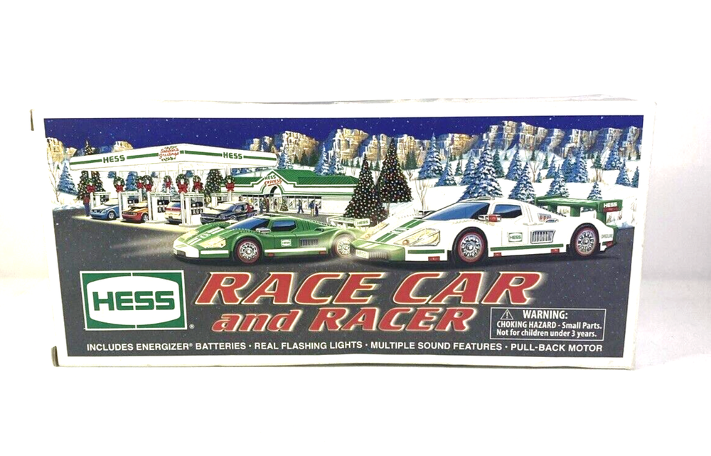 2009 Hess Toy Truck Race Car and Racer with Lights & Sound