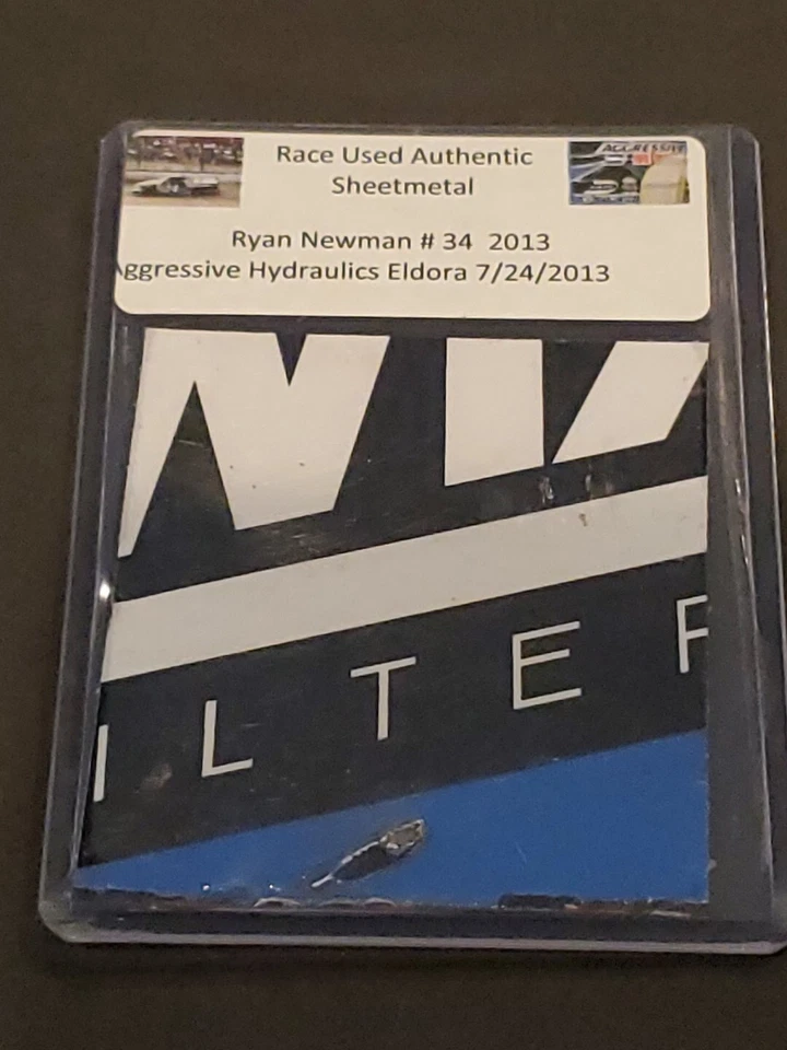 Ryan Newman Nascar 2013 usado de carrera chapa Eldora Speedway primer camión de tierra carrera Foto 2 de 3