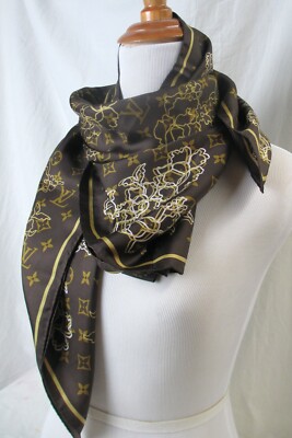 小物 LOUIS VUITTON SILK SCARF NEW 100% Authentic Louis Vuitton Silk Scarf Shawl Wrap Paris | eBay