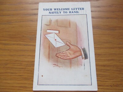 1924 Regent Publishing Co Ltd Postkarte Nr. 4332. ''Willkommensbrief sicher zur Hand''