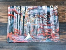 Custom Hand Crafted 15,5 X 11.5 Horror Painting Print- A Walk in the Woods