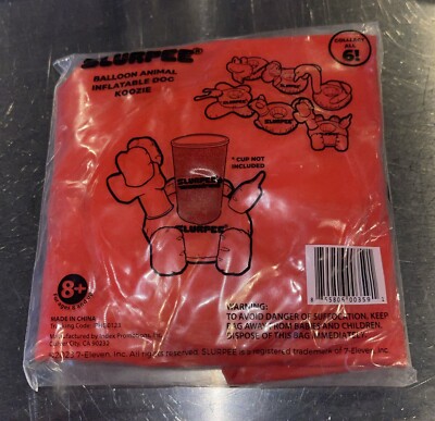Slurpee Balloon Animal Inflatable Red Dog Koozie NEW | eBay
