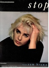 SAM BROWN "STOP" SHEET MUSIC-PIANO/VOCAL/GUITAR-1988-EXTREMELY RARE-NEW ON SALE 