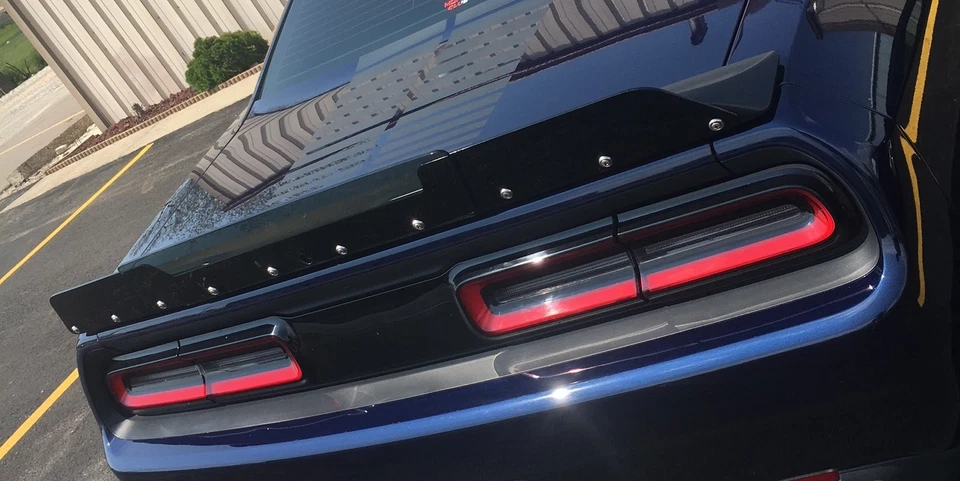 fits 2008-14  2 Piece SRT RT Dodge Challenger Wicker Bill Wickerbill Spoiler - Image 3 of 4
