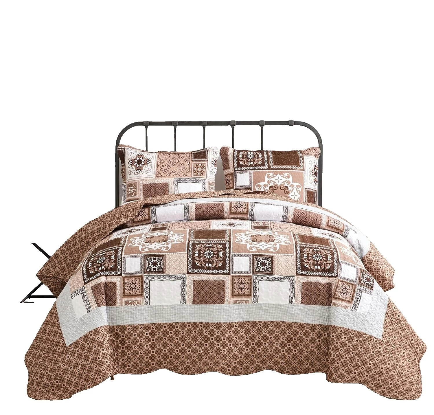 Одеяла, покрывала и покрывала Country White Geometric