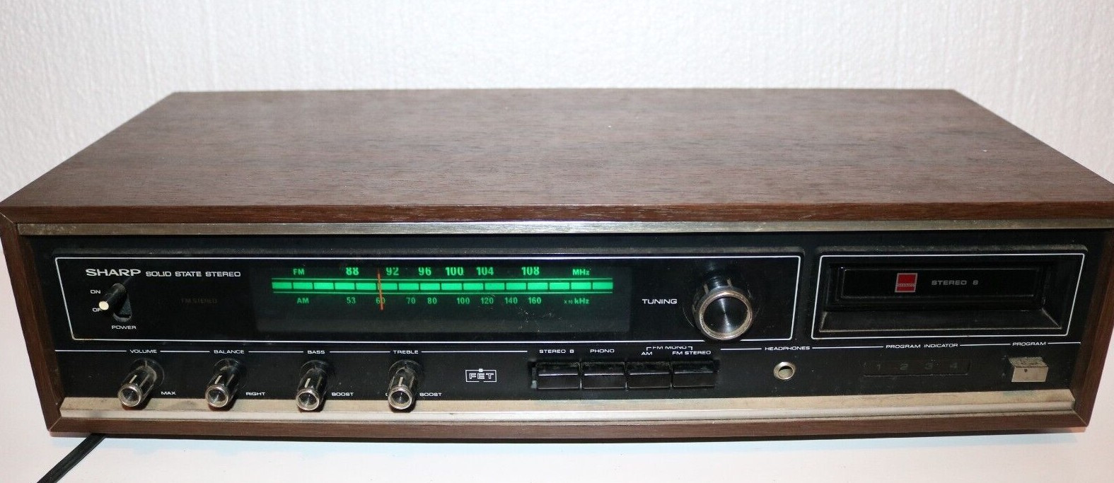 W/8 Track Player Sr-102u Will Need A Flat Belt