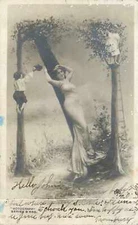 RPPC Later N Magical Children Woman Flowers 1907 Killer Cancel 