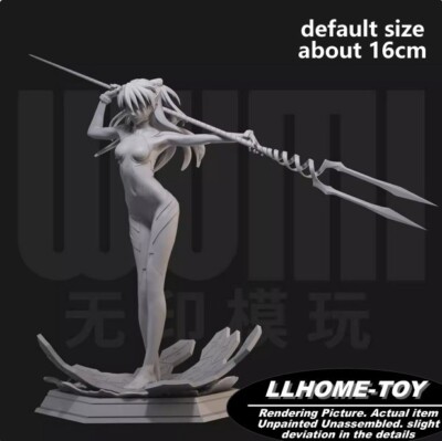 Anime Asuka Langley Lance B Resin 3D Print GK Figure DIY Model Unpainted