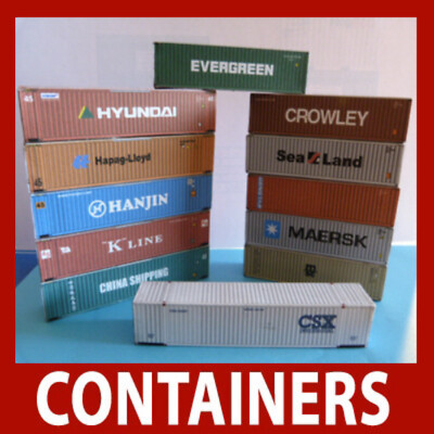 Spur O Schiffscontainermodelle ''THE GRÖSSTE BUMPER PACK'' x 24