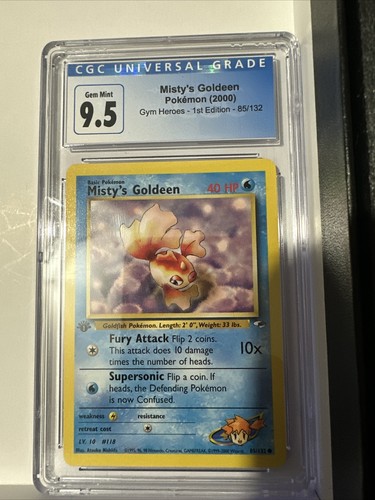 Misty's Goldeen (1st Edition) graded CGC 9.5 for sale on eBay