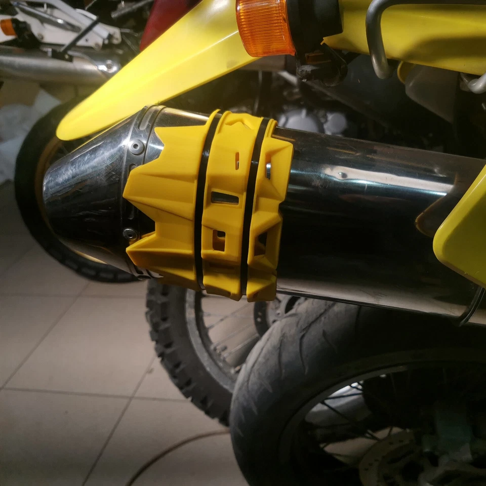 Protector protector silenciador silenciador tubo escape moto para Honda Yamaha amarillo Foto 4 de 4