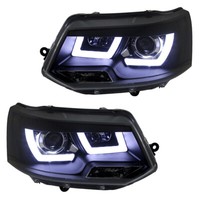 Scheinwerfer LED Lightbar Tagfahrlicht FüR VW T5 GP Facelift Bj. 09-15 Schwarz