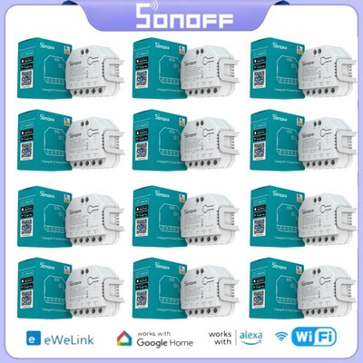 1-10PCS SONOFF DUAL R3/DUAL R3 Lite WiFi MINI Switch With Power Metering 2 Gang