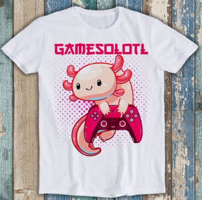 T-Shirt Gamer Axolotl Liebhaber süß Axolotls Online Gaming lustig Geschenk M1559