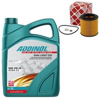 MotoröL Set 0W-30 Addinol 5 Liter + ÖLfilter 36628 FüR BMW X1 5Er 3Er X3 4Er