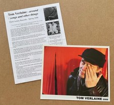 Tom Verlaine &ndash; RARE 8x10 color photo print '06