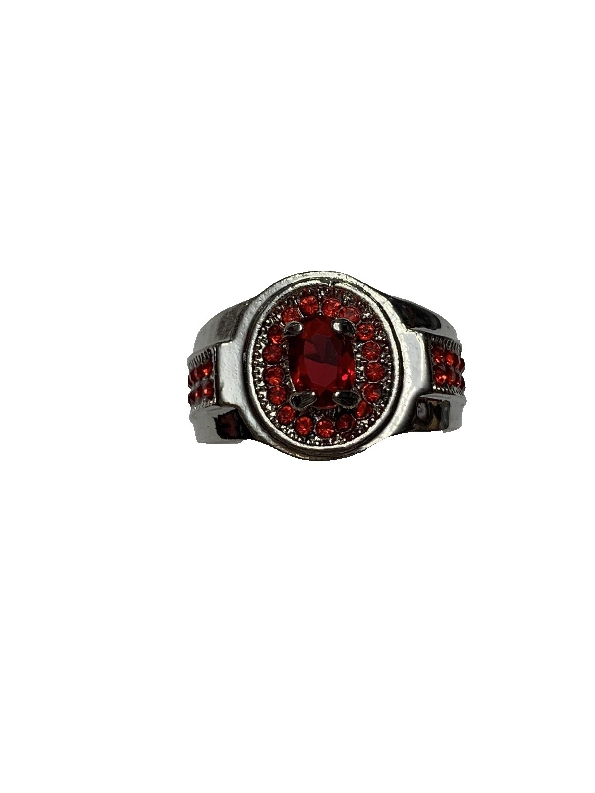 Ruby Stone White Gold Filled 10k Fashion Jewelry