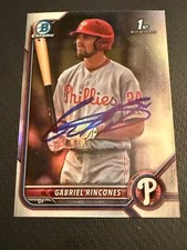 GABRIEL RINCONES signed auto autographed 2022 1st Bowman Chrome Refractor GTP