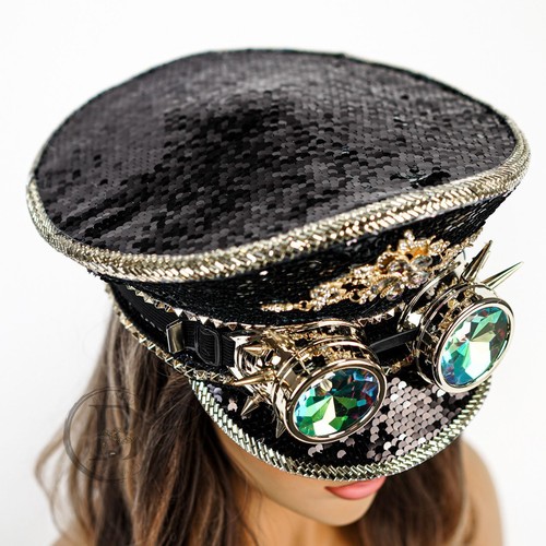 Steampunk Burning Man Captain Hat Tall Hat Victorian Tea Party Top Hat Top Hat C - Picture 4 of 5
