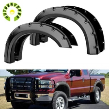 4PCS Fender Flares Pocket Smooth Style for 99-07 Ford F250 F350 Superduty Black