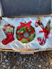 Frontgate 'Joy' Ornament set.  All original padded packaging.  Original box.