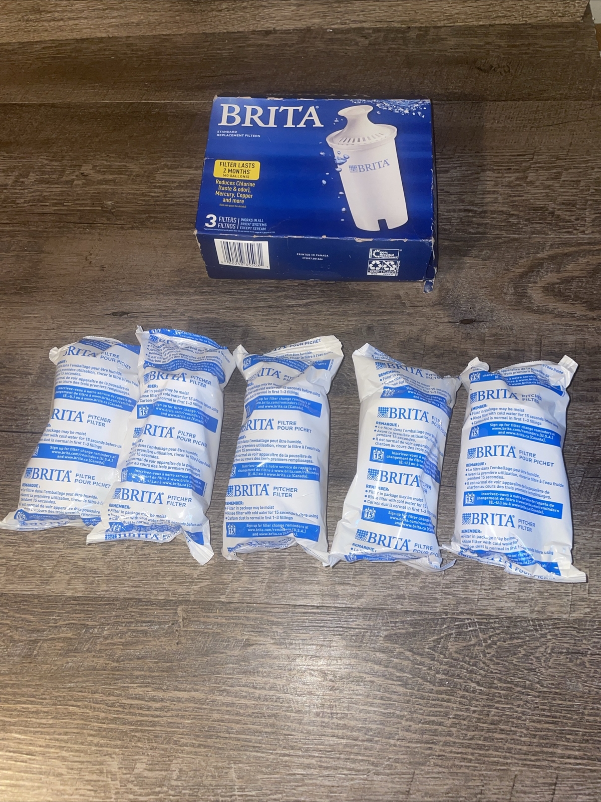 Brita Standard Replacement Water Filters OB03 5 Pack Brand New
