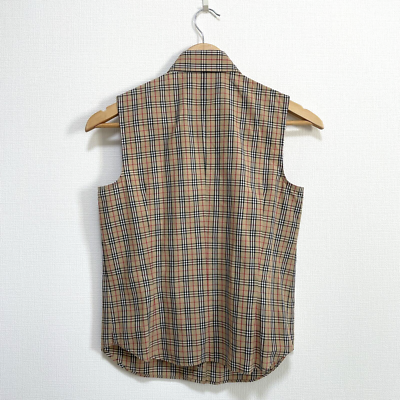 Burberrys Blue Label ノバチェックビスチェ38 BURBERRY BLUE LABEL Nova Check Sleeveless Top Shirt Woman 38