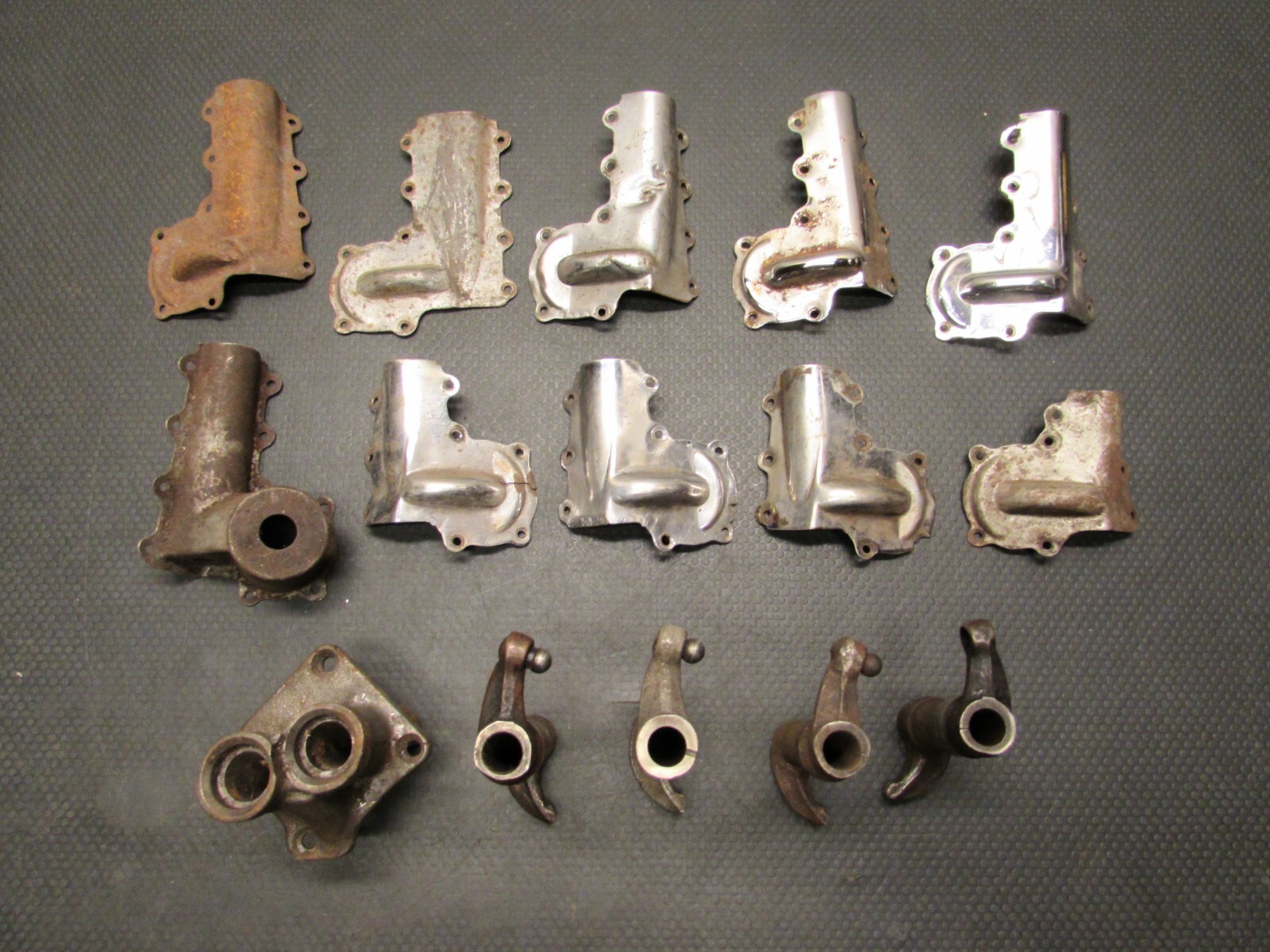 Original Harley Knucklehead Rocker Arms Covers Tappet Guide Lot OEM