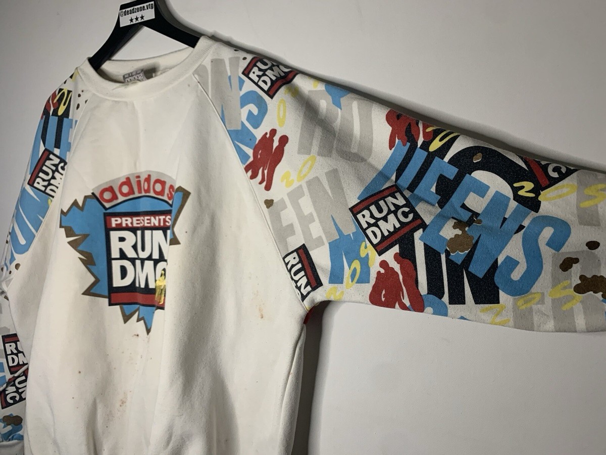 vintage Adidas RUN DMC 80's sweatshirt crewneck HOLLIS CREW vintage Adidas RUN DMC 80's sweatshirt crewneck HOLLIS CREW