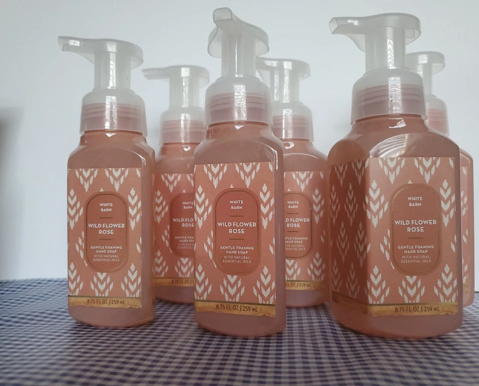 Bath & Body Works Wild Flower Rose Gentle & Clean Foaming Hand Soap 6x Lot New  - Image 2 of 3