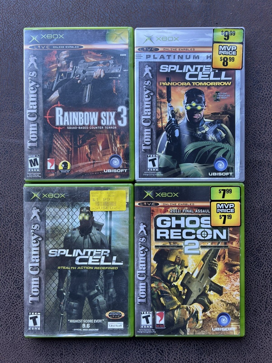 Original Xbox Tom Clancy Game Lot Ghost Recon Splinter Cell Lot Of