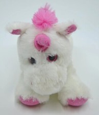 White and Pink Unicorn Plush With Sparkle Eyes