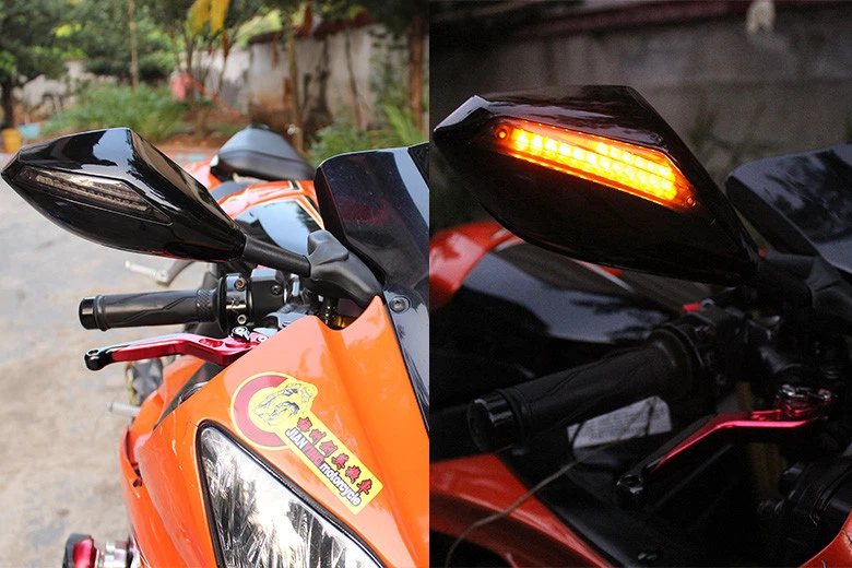 Espejos retrovisores laterales intermitentes LED intermitentes para Ducati 1098 1098R 1098S 1198 Foto 4 de 4